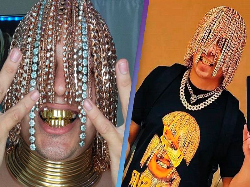 gold hair on rapper's head! | रॅपरच्या डोक्यावर ‘उगवले’ सोन्याचे केस!