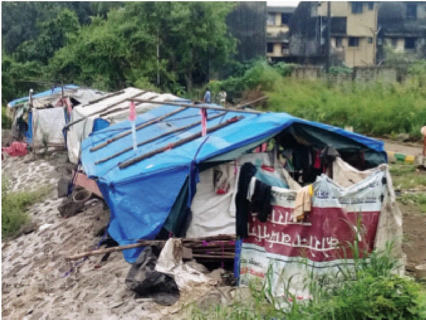 Increase in the number of unauthorized huts in Ghansoli; Neglect of Navi Mumbai Municipal Corporation | घणसोलीत अनधिकृत झोपड्यांच्या संख्येत वाढ; नवी मुंबई महापालिकेचे दुर्लक्ष