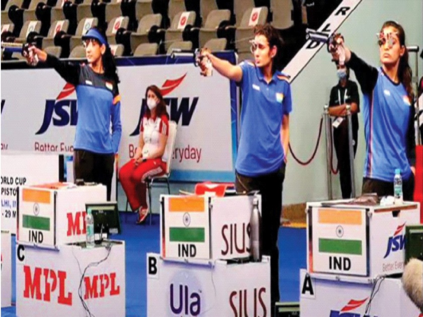 World Cup Shooting: Gold for India's women's and men's air pistol teams; Impressive performance of young players | विश्वचषक नेमबाजी: भारताच्या महिला व पुरुष एअर पिस्तूल संघांना सुवर्ण; युवा खेळाडूंची प्रभावी कामगिरी