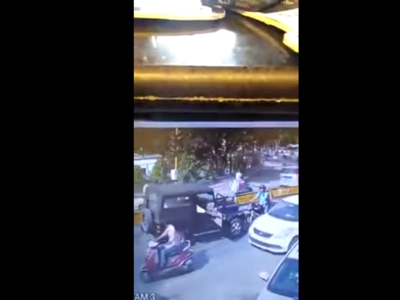 Viral : boy stands against SUV driver | विरुध्द दिशेने जाणाऱ्या एसयुव्ही चालकाविरोधात तरुणाचं बंड