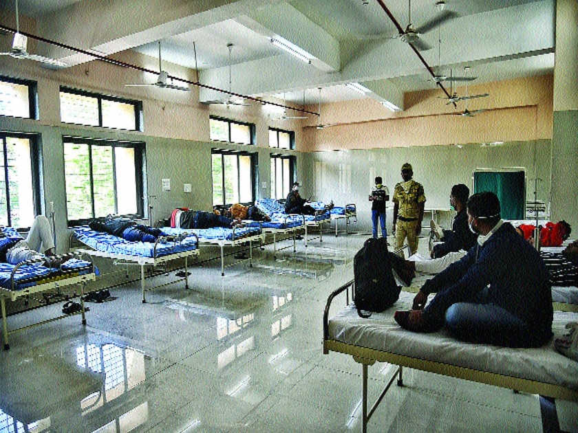 Coronavirus : One hundred and fifty beds in the rooms in Kharaghar's Rural Development Bhavan | Coronavirus : खारघरच्या ग्रामविकास भवनातील कक्षात दीडशे खाटांची सुविधा