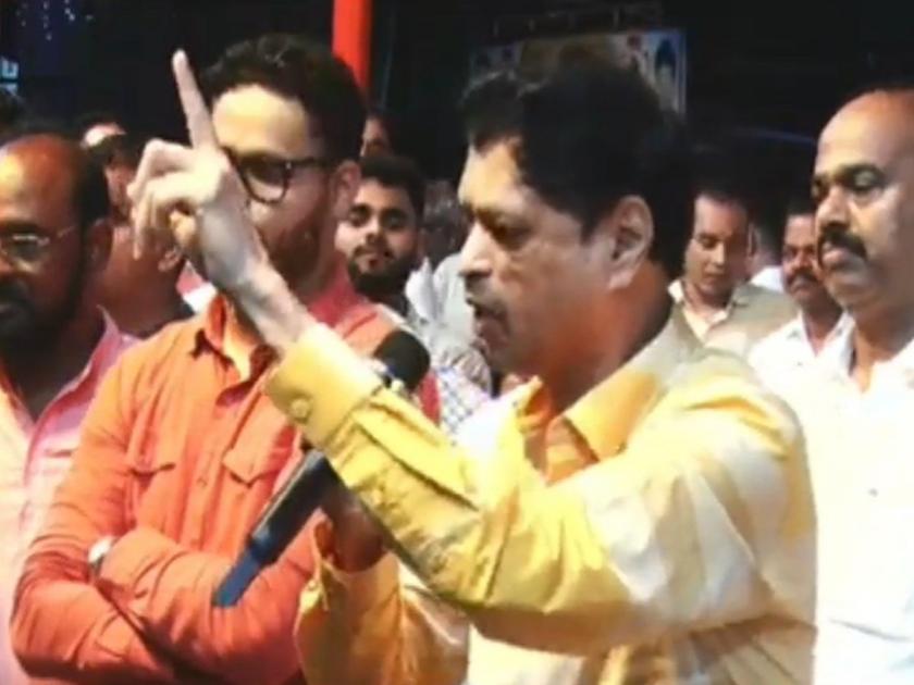 political comments in Ambernath Shiv Sena Dahihandi | अंबरनाथ शिवसेनेच्या दहीहंडीमध्ये राजकीय टोलेबाजी