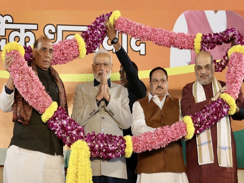 pm narendra modi praised cr paatil for thne Gujarat election victory in bjp meeting | गुजरात निवडणूक विजयाचं खरं श्रेय कुणाला? पंतप्रधान मोदींनी सर्वांसमोरच या नेत्याला दिलं संपूर्ण क्रेडिट