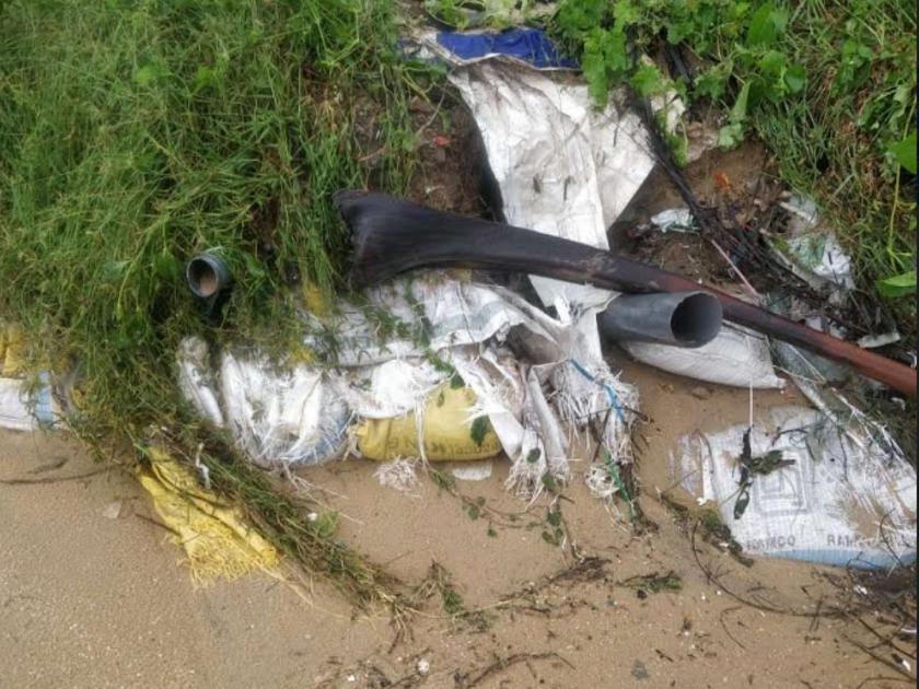 Shacks of sewage in the Kolva beach | कोलव्यात शॅक्सचे सांडपाणी किनाऱ्यावर, जमिनीची धूप झाल्याने बेकायदेशीरपणा उघड