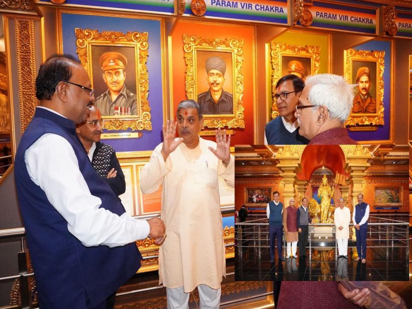 Visit of Sangh Sarkaryawah Hosbale to Koradi Temple | संघ सरकार्यवाह होसबळे यांची कोराडी मंदिराला भेट 