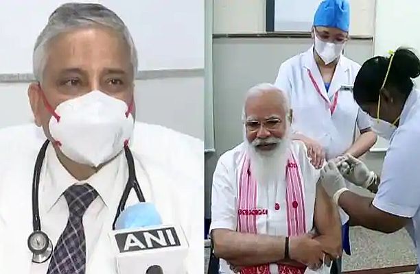 PM Narendra Modi wanted to put the nursing officers at ease and therefore he joked says aiims director dr randeep guleria | ...म्हणून पंतप्रधान मोदींनी परिचारिकांसोबत केला 'विनोद', एम्सच्या संचालकांनी संगितलं नेमकं कारण