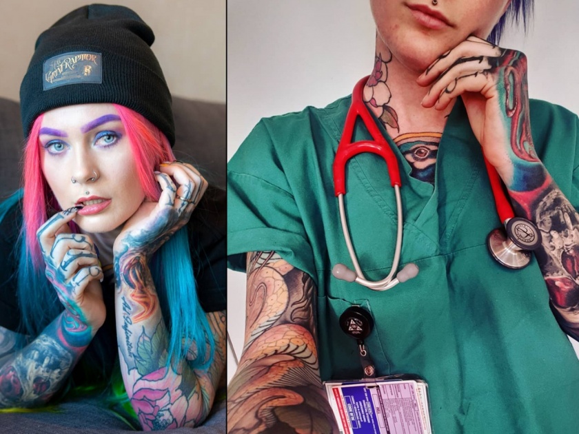 Meet australias most tattooed doctor sarah gray breaking stereotypes | 'ही' आहे 'द मोस्ट कलरफुल डॉक्टर'; संपूर्ण शरीरावर गोंदविले आहेत टॅटू