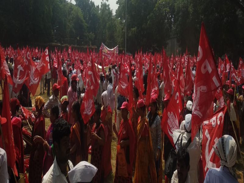 Jail Bharo movement of CPI for the rights of labor in mumbai | कामगार कष्टकरी जनतेच्या हक्कासाठी भाकपाचे जेलभरो आंदोलन