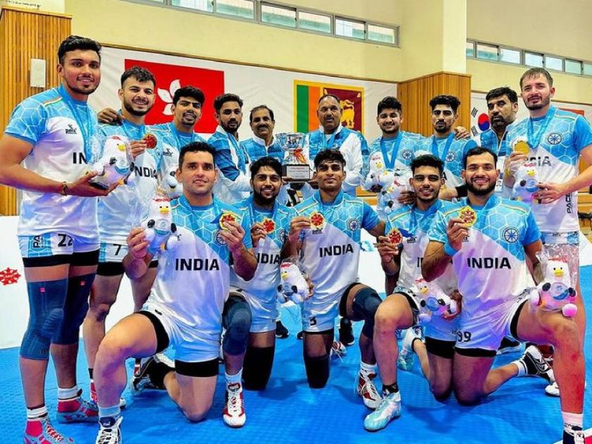 India beats Iran 42-32 in the final to win gold in the Asian Kabaddi Championship | भारताच्या कबड्डी संघाने जिंकले सुवर्ण, इराणला नमवून ठरले आशियाई चॅम्पियन