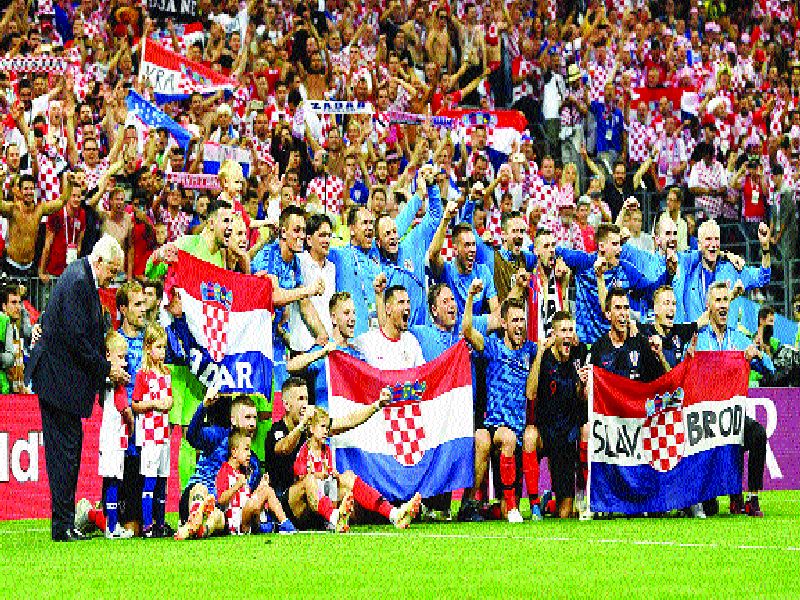 celebration in Croatia after victory | विजयानंतर क्रोएशियामध्ये जल्लोष