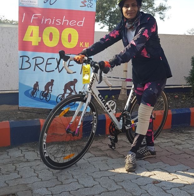 In the 400-kilometer brave cycle competition, the lady from Buldhana district is second from India | ४०० किलोमीटरच्या ब्रेवेट सायकल स्पर्धेत बुलडाणा जिल्ह्याची महिला भारतातून दुसरी