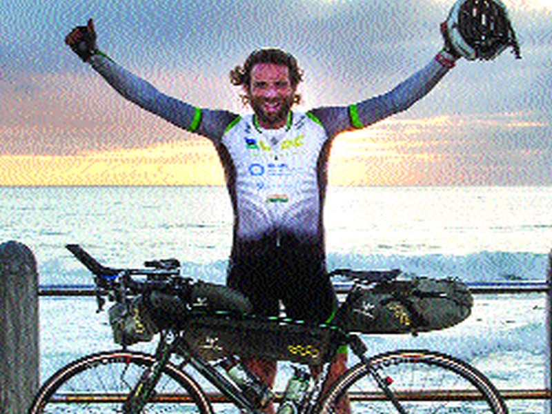 British cyclist has taken 78 hours to Earth proof, 18 hours of travel daily, Guinness Book entry | ब्रिटिश सायकलपटूने केली ७८ दिवसांत पृथ्वीप्रदक्षिणा, रोज १८ तासांचा प्रवास, गिनीज बुकमध्ये झाली नोंद