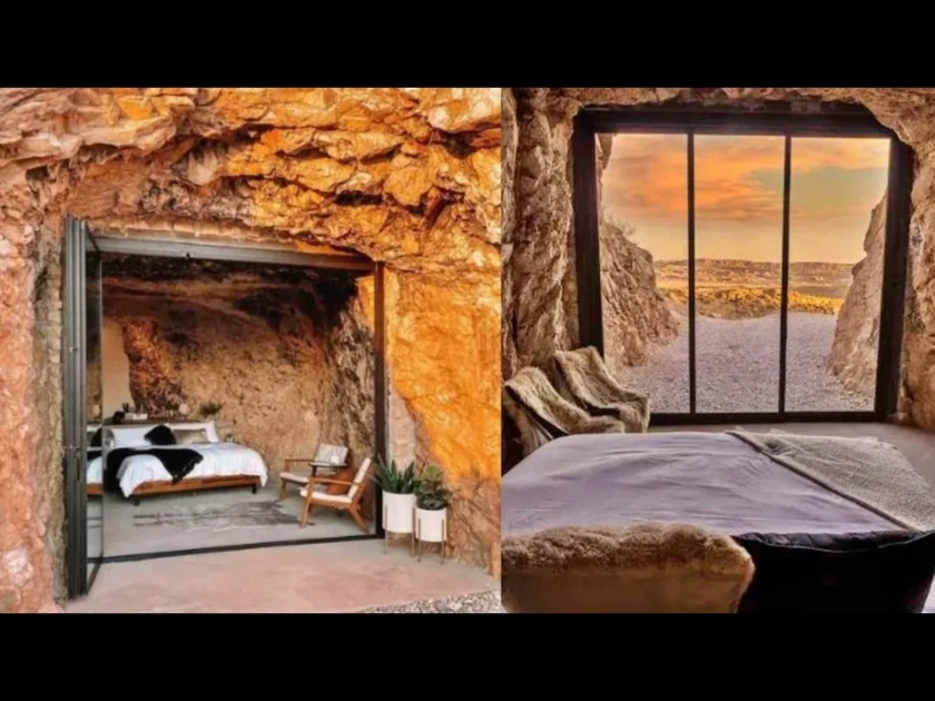 Man buy a cave in desert and made it luxury hotel see inside cave amazing video | VIDEO : वाळवंटात खरेदी केली गुहा, आत बनवलं लक्झरी हॉटेल; कोट्याधीश बनला मालक