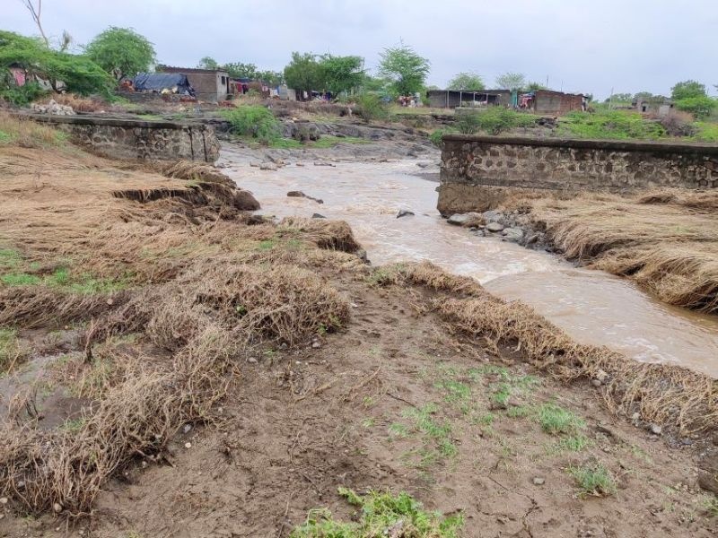 Irrigation neglects dam repair in Tisgaon area of Dhule taluka | धुळे तालुक्यातील तिसगाव भागातील बंधारा दुरूस्तीकडे लघुसिंचनचे दुर्लक्ष