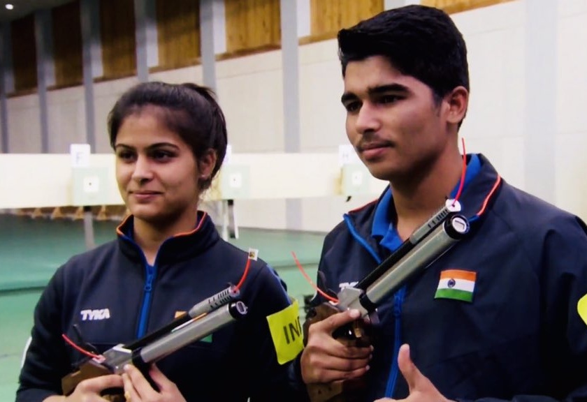 Breaking news: India's gold medal in shooting World Cup | Breaking news : नेमबाजी वर्ल्डकपमध्ये भारताला सुवर्णपदक