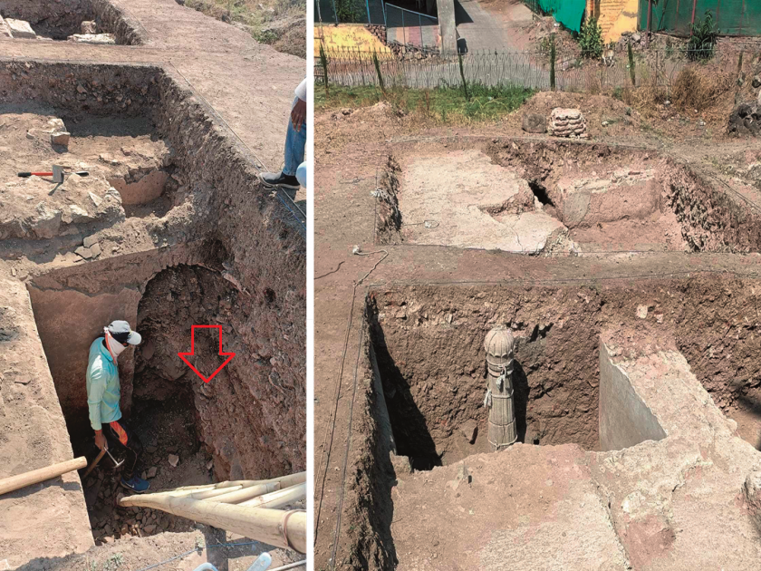'Khul ja...' Excavation in Bibi Ka Maqbara area found a door closed with a mound of mud. | ‘खुल जा...’ बीबी का मकबरा परिसरातील उत्खननात आढळला मातीच्या ढिगाऱ्याने बंद दरवाजा
