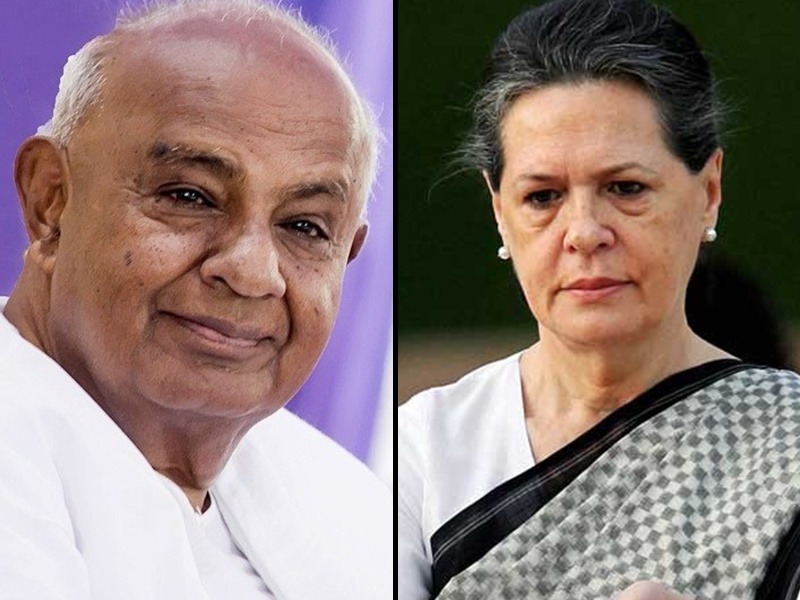 karnataka results 2018 mayawati calls up to sonia and devegowda for post poll alliance | Karnataka election results: काँग्रेस-जेडीएसच्या हातमिळवणीमागे 'या' नेत्याचा हात