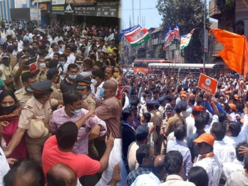 Shiv Sena-BJP workers clashed on Ram mandir issue, Remember Shivsena and MNS Rada at Dadar | शिवसेना-भाजपा कार्यकर्ते भिडले, तिथेच शिवसैनिक-मनसैनिकांमध्ये झाला होता 'राडा'...अजूनही जखमा ताज्या