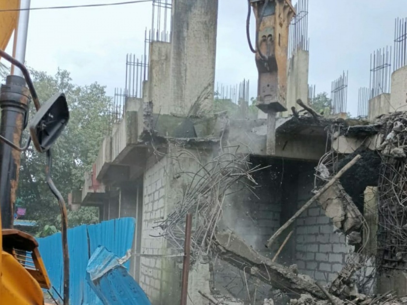 Action on unauthorized constructions continues; Builders in Kalyan Dombivali panicked | अनधिकृत बांधकामांवर कारवाई सुरूच; कल्याण डोंबिवलीत बिल्डर धास्तावले