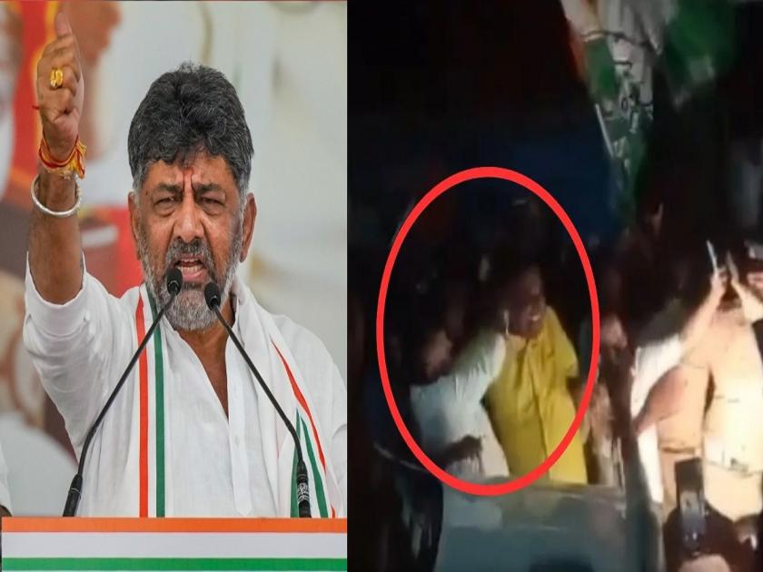 DK Shivakumar Slaps A Congress Worker, Video Goes Viral, Karnataka, Lok Sabha Election 2024 | उपमुख्यमंत्र्यांनी काँग्रेसच्या नगरसेवकाला मारली थप्पड, भाजपाने शेअर केला व्हिडीओ 