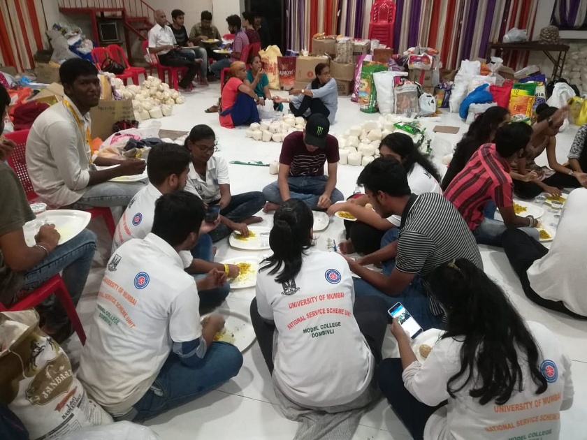 Maharashtra Floods Dombivali students help flood victims | Maharashtra Floods : डोंबिवलीतील विद्यार्थ्यांनी केली पुरग्रस्तांना मदत