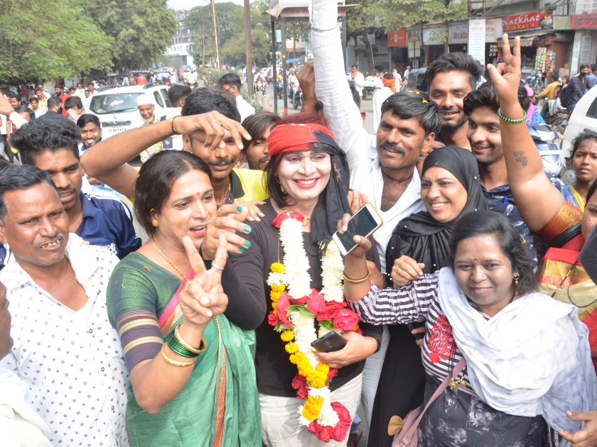 Third party Anjali Patil won from women's reserved category in Bhadali | भादलीतील महिला राखीव प्रवर्गातून तृतीयपंथीय अंजली पाटील विजयी