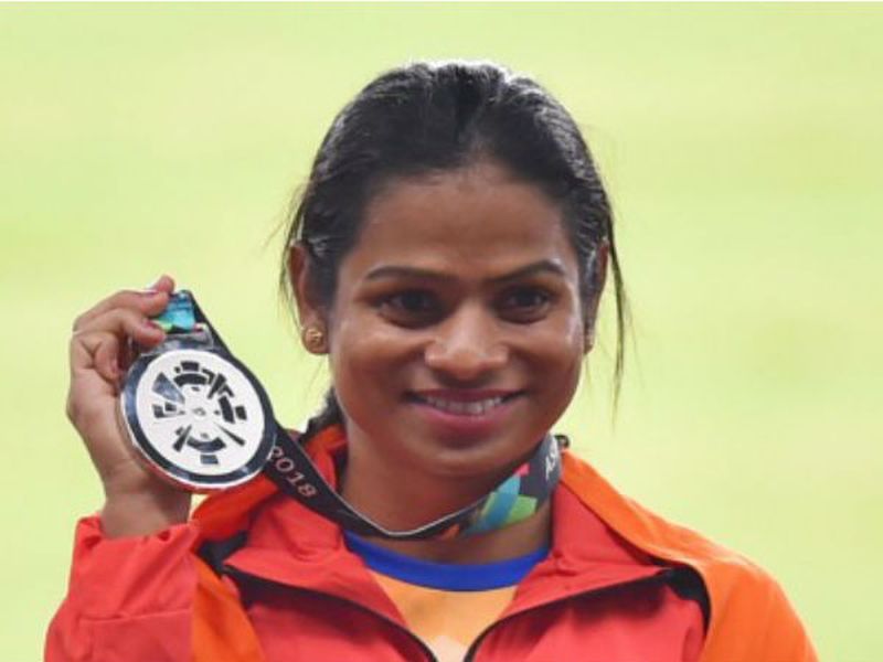 Asian Games 2018: India's Dyuti Chand wins silver medal | Asian Games 2018: भारताच्या द्युती चंदला रौप्यपदक