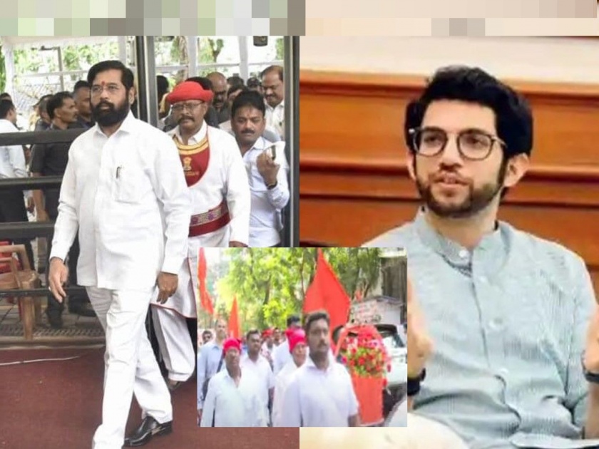 Shiv Sena: In Aditya Thackeray's worli, Eknath Shinde gives shock to Shiv Sena, hundreds of Shiv Sainiks in Shinde group | Shiv Sena: आदित्य ठाकरेंच्या वरळीत एकनाथ शिंदेंचा शिवसेनेला दे धक्का, शेकडो शिवसैनिक शिंदे गटात 