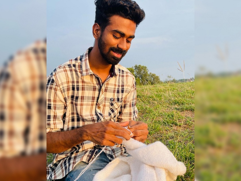 Karnataka man began knitting as hobby to overcome anxiety. He’s inspiring many | नैराश्यातून बाहेर येण्यासाठी २८ वर्षीय इंजिनिअरने सुरु केले विणकाम, आता फुल टाईम व्यवसाय
