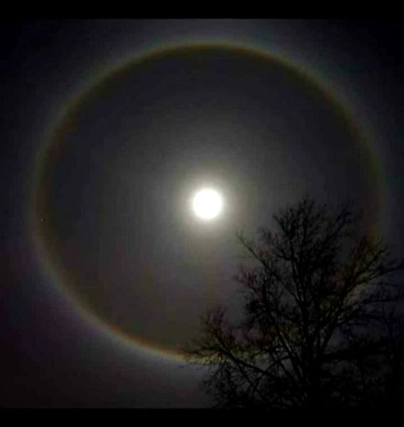 'Hello of Moon' appeared in the sky; Enormous curiosity among the citizens | आकाशात दिसला 'हॅलो ऑफ मून'; नागरिकांमध्ये प्रचंड कुतूहल