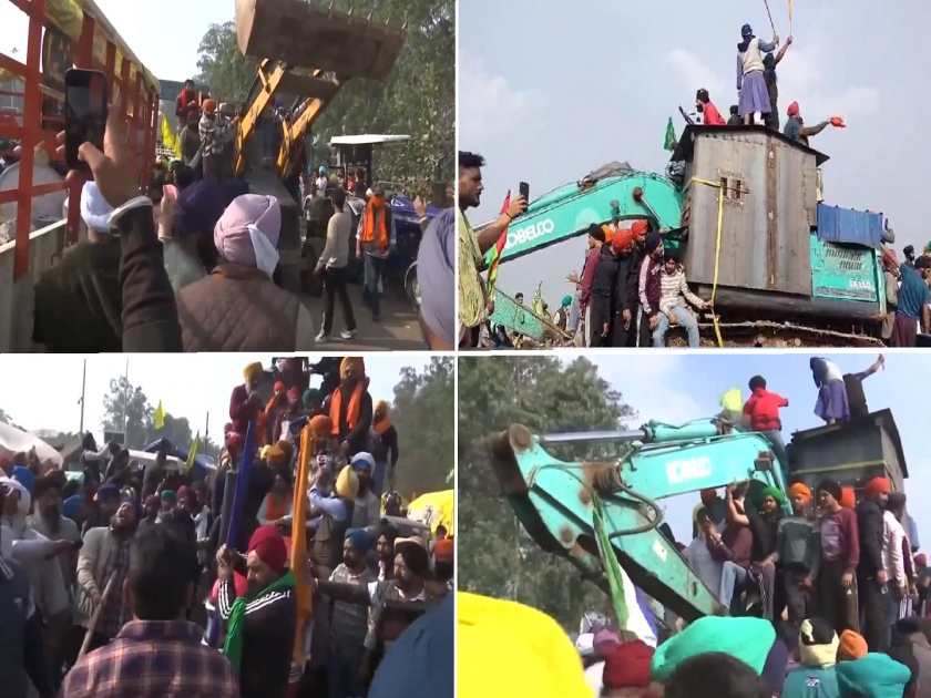 Farmer Protest Delhi: Farmers brought JCB machines to break the barricade | चौथी बैठक निष्फळ, आंदोलन चिघळले; बॅरिकेड तोडण्यासाठी शेतकऱ्यांनी आणल्या JCB मशीन्स