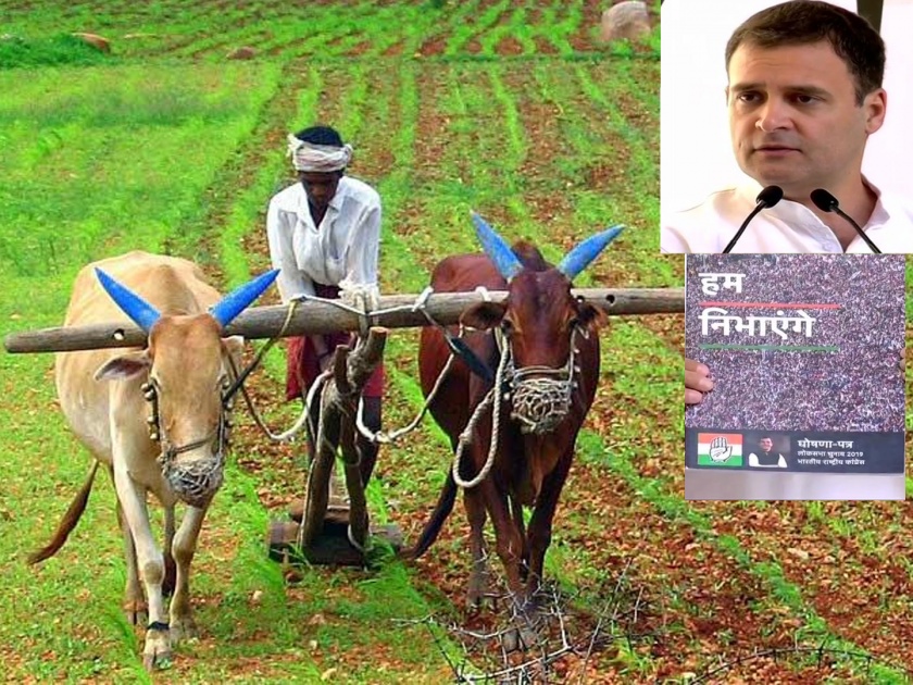 Lok Sabha Election 2019 congress manifesto: big announcement on farmers loan | शेतकरी कर्ज फेडू न शकल्यास फौजदारी गुन्हा नसेल; काँग्रेसचं ऐतिहासिक आश्वासन
