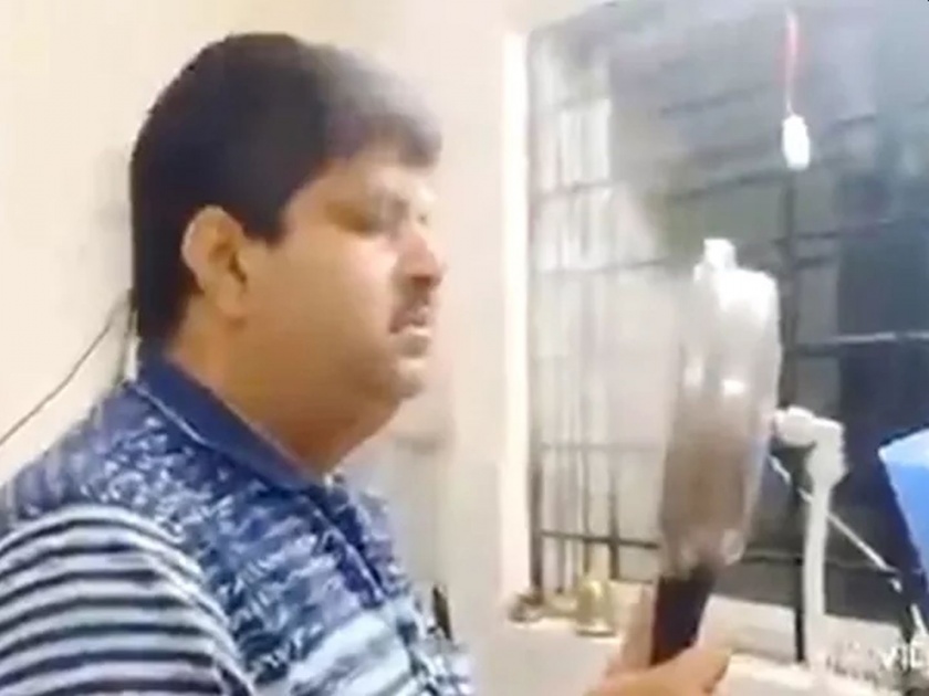 Coronavirus man uses cooker for steam indian jugaad viral video | Video : कोरोना संसर्ग होऊ नये म्हणून पठ्ठ्यानं केला 'कुकरचा' देशी जुगाड; पाहा व्हिडीओ