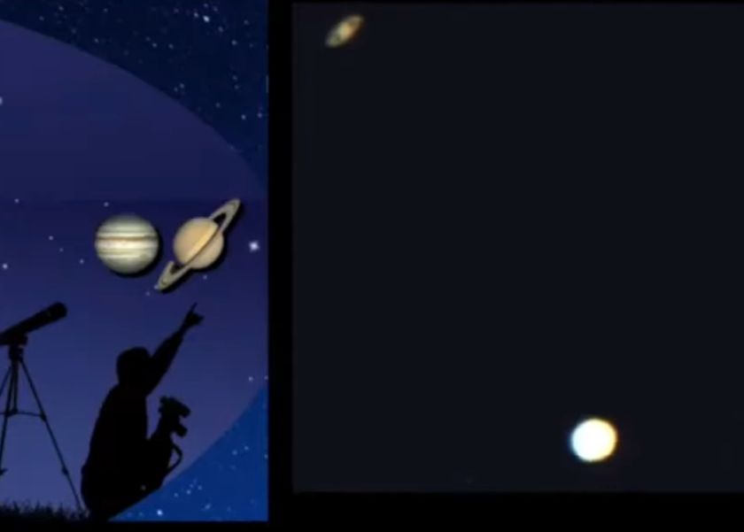 Wonderful, Jupiter meets Saturn in the evening sky on December 21 | अद्भूत, याची देही याची डोळा! आकाशात दिसला गुरु-शनी गळाभेटीचा नजारा
