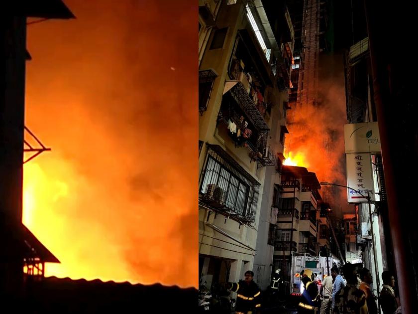 Maharashtra: Fire broke out at Gomti Bhawan Building in Mumbai's Girgaon Chowpatty, two death | मुंबईमध्ये चार मजली इमारतीला लागली भीषण आग, दोघांचा होरपळून मृत्यू