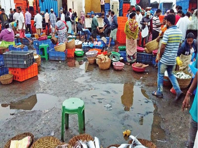The wholesale fish market of Madgaon is heavily polluted | मडगावचे होलसेल मासळी मार्केट मोठ्या प्रमाणावर प्रदुषित