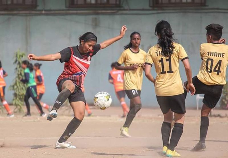 Inter district women soccer tournament: Buldana face Kolhapur on Monday | आंतरजिल्हा महिला फुटबॉल स्पर्धा:  बुलडाण्याचा सोमवारी तगड्या कोल्हापूरशी सामना