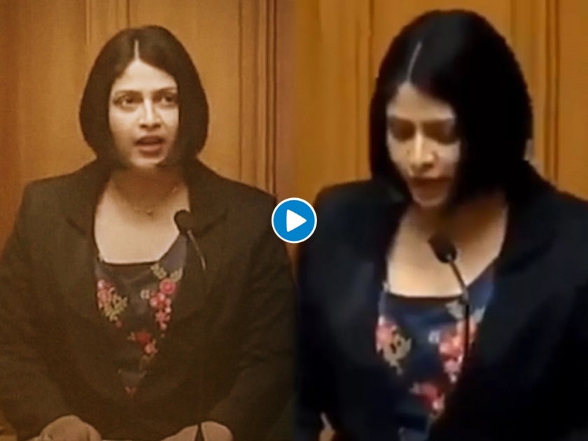 Priyanka radhakrishnan gives speech in her mother toungemalayalam video goes viral | अरे व्वा! न्यूझिलंडच्या भारतीय खासदार प्रियांका यांनी मातृभाषेत केलं भाषणं; पाहा व्हिडीओ