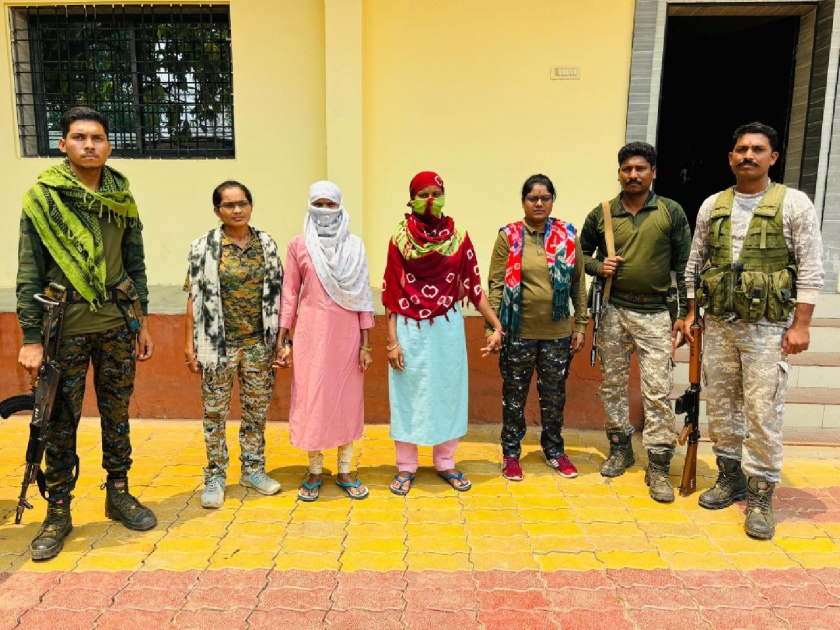 Two Jahal women Maoists arrested on Chhattisgarh border Operation of C-60 Squad | छत्तीसगड सीमेवर दोन जहाल महिला माओवाद्यांना अटक; सी- ६० पथकाची कारवाई 