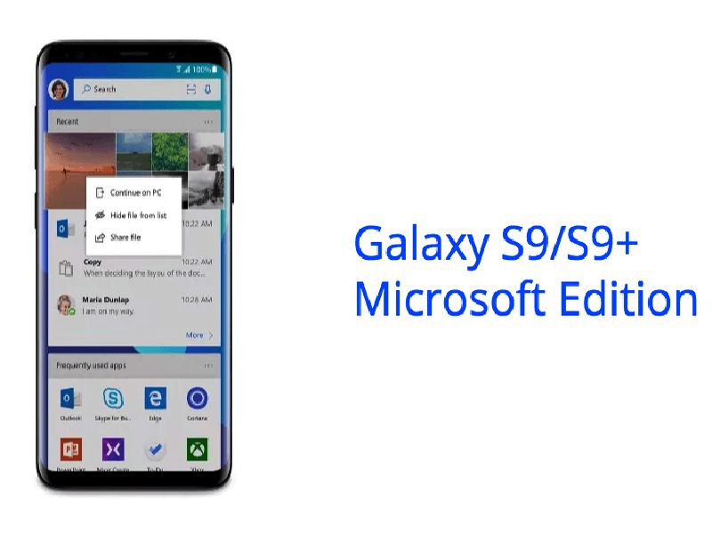 Microsoft's version of Samsung Galaxy S9 and S9 Plus | सॅमसंगच्या गॅलेक्सी एस ९ व एस ९ प्लसची मायक्रोसॉफ्ट आवृत्ती