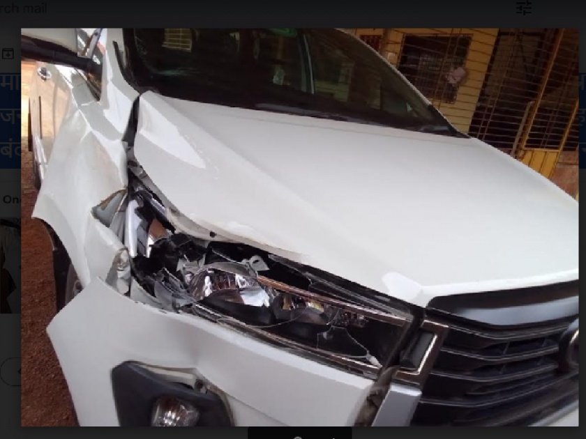 Car accident of former Rajapur MLA Ganpat Kadam | राजापूरचे माजी आमदार गणपत कदम यांच्या गाडीला अपघात