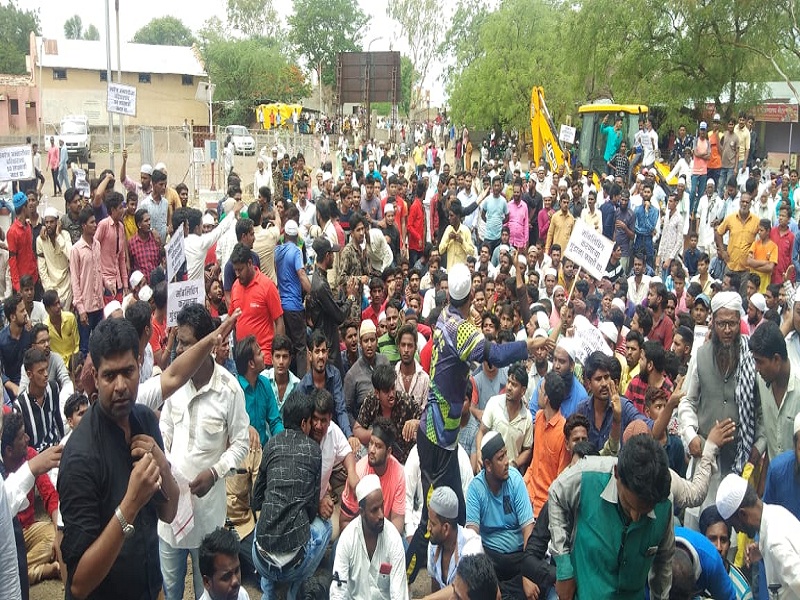 A rally on the Tehsil office against the Mobilizing in Gangapur | गंगापुरात मॉबलीचींग विरोधात तहसील कार्यालयावर मोर्चा 
