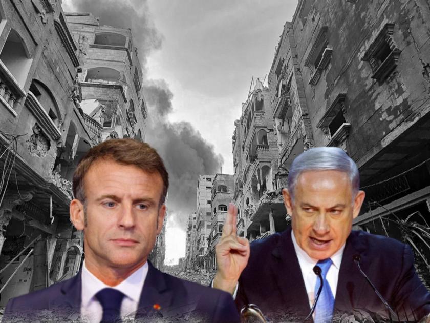 French President emmanuel macron call for a ceasefire in Gaza isreal Benjamin Netanyahu gave a bitter response hamas war | फ्रान्सच्या राष्ट्राध्यक्षांचं गाझामध्ये युद्धविरामाचं आवाहन, बेंजामिन नेतन्याहूंनी दिलं सडेतोड उत्तर
