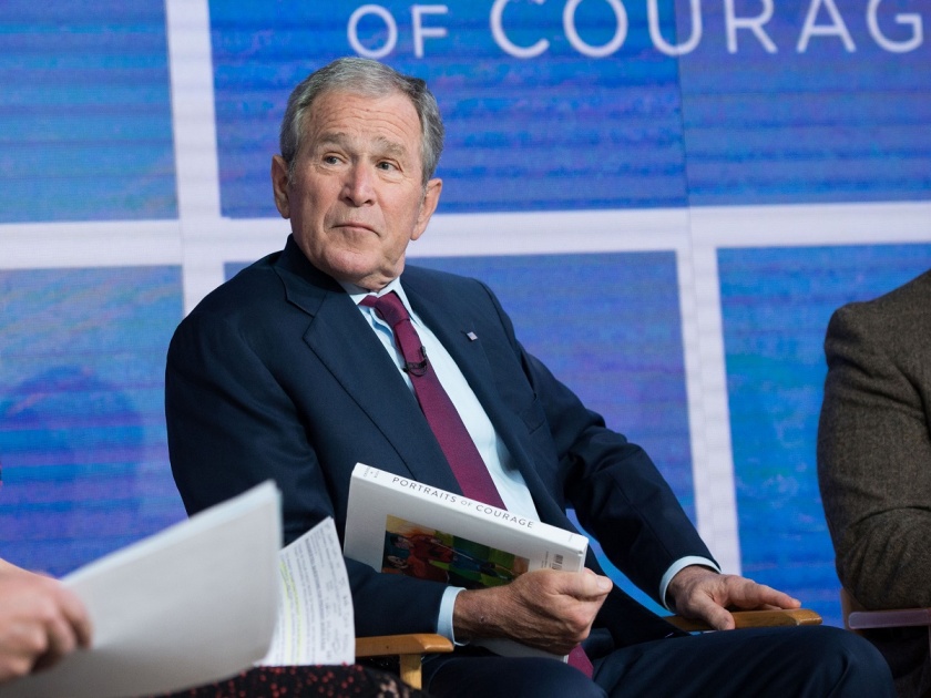 George W Bush: Former US President George W. Bush's tongue slips, condemns US invasion of Iraq | George W Bush: अमेरिकेचे माजी राष्ट्राध्यक्ष जॉर्ज बुश यांची जीभ घसरली, इराकवर अमेरिकन हल्ल्याची केली निंदा