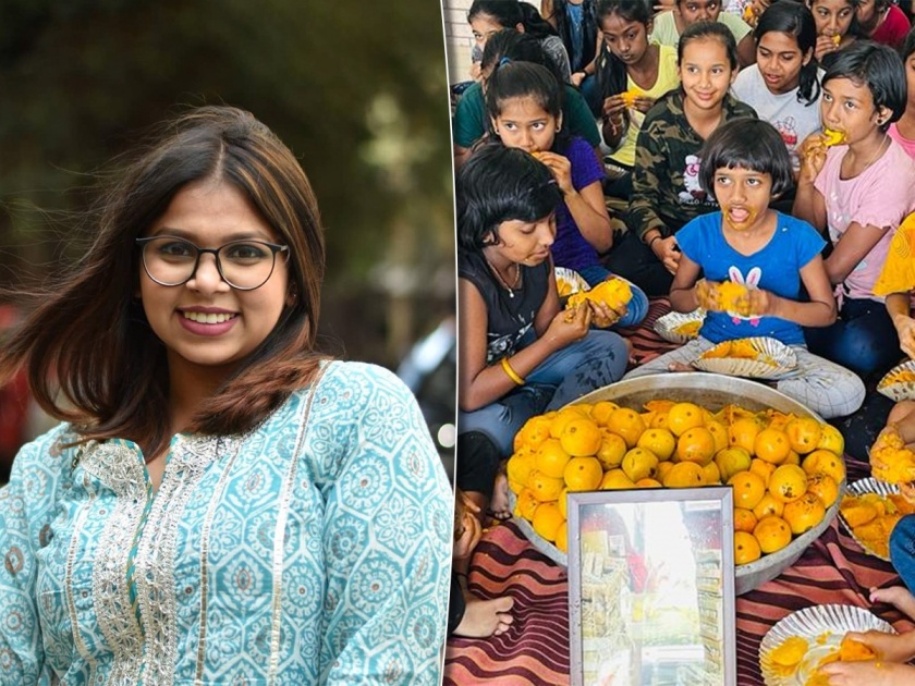 First Memorial Day of Girl Lost in Accident Father fed mangoes to colony girls | अपघातात गमावलेल्या मुलीचा पहिला स्मृतीदिन; वडिलांनी वसाहतीतील मुलींना खाऊ घातले आंबे