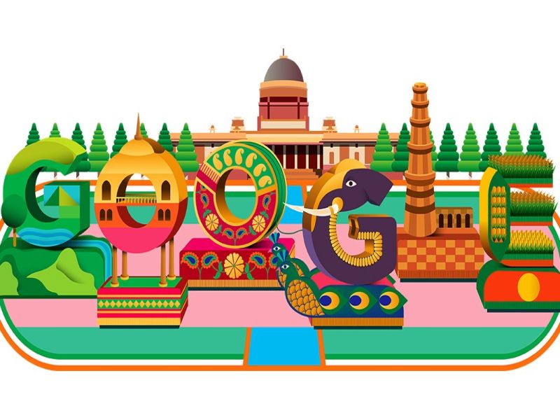 India's honor from Google, Doodle created 'Indian Republic Day' | 'गुगल'कडून भारताचा सन्मान, डुडलद्वारे साकारला 'भारतीय प्रजासत्ताक दिन' 