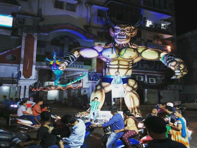 Celebration of Diwali in Goa | नरकासूर प्रतिमांच्या दहनाने गोव्यात तेजोमय दिवाळीला आरंभ 