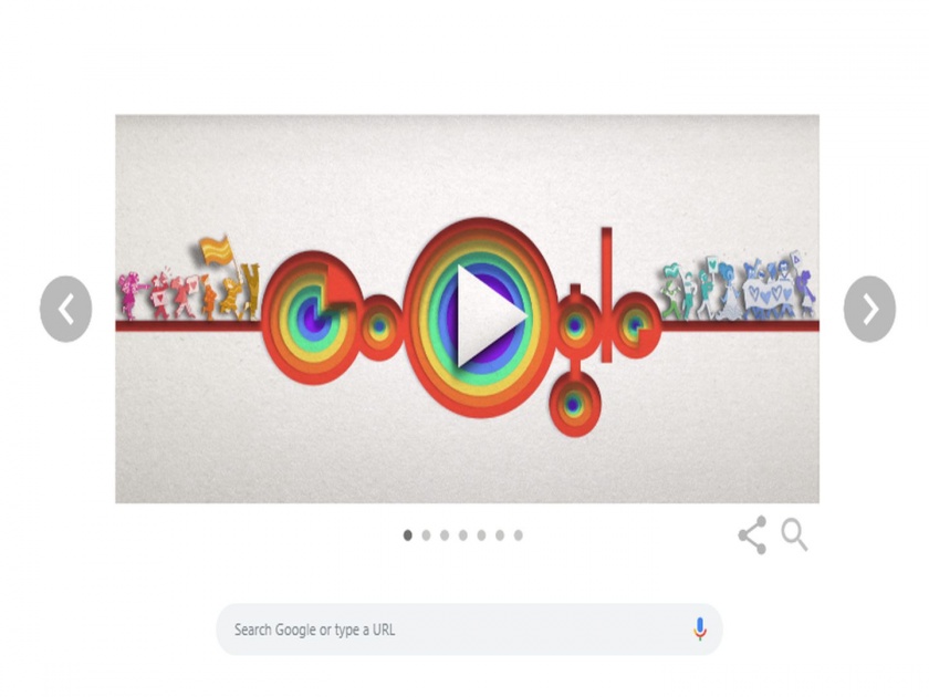 google celebrates lgbtq pride with interactive doodle today shows 50 year long journey | एलजीबीटीक्यू+ प्राइड परेडला 50 वर्षे पूर्ण, गुगलचं खास डुडल