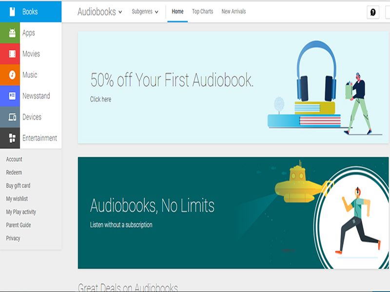 AudioBooks from the Google Play Store | गुगल प्ले स्टोअरवरून मिळणार ऑडिओबुक्स