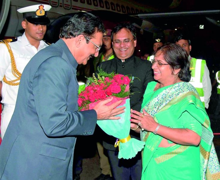 Governor C. Vidyasagar Rao arrives in Nagpur | राज्यपाल चे विद्यासागर राव यांचे नागपुरात आगमन व स्वागत